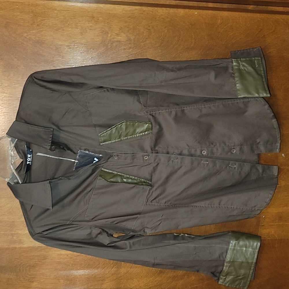 NWT TOV Army Green shirt Sz 40